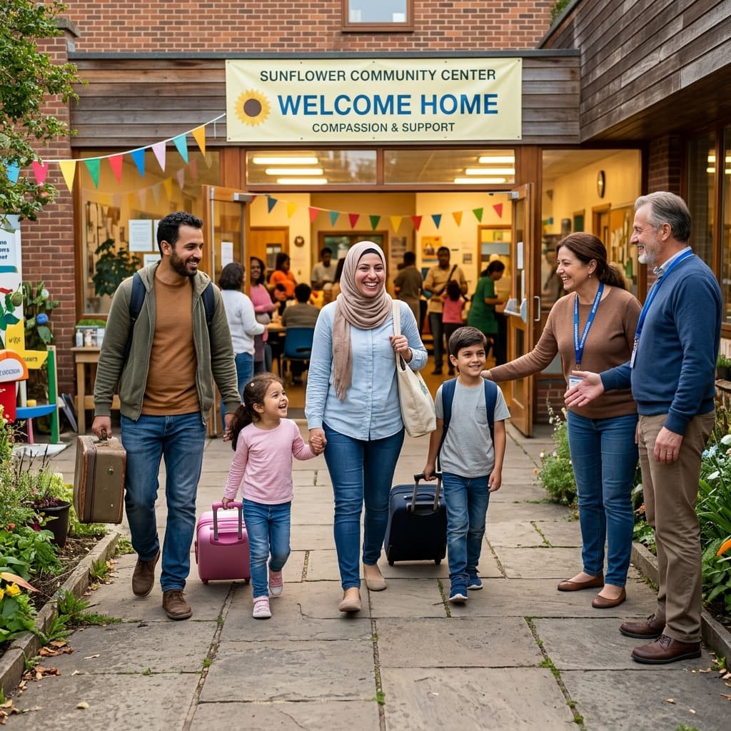 Refugees transit shelter and schooling