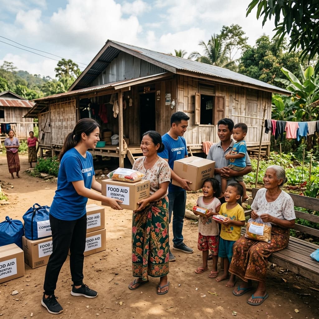 Relief aid for violence victims